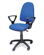 Sedia girevole blu nera rossa