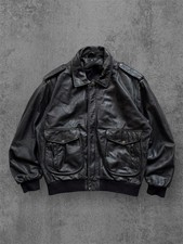 Real Leather Bomber Jacket Top