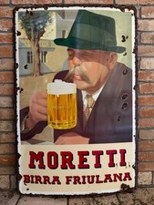 TARGA PUBBLICITARIA VINTAGE IN LATTA BIRRA MORETTI ( 100 cm x 65 cm)