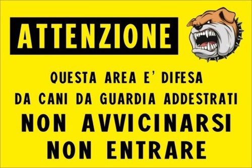 Cartello attenti cane targa - cartello,