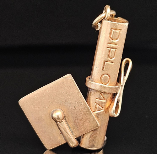 Tappo laurea oro 14k - oro, con