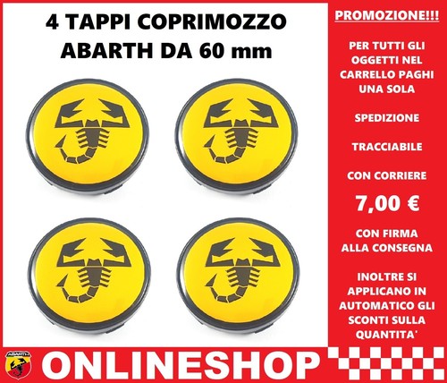 Tappi coprimozzo abarth - coprimozzo,