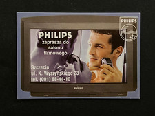 calendario tascabile card vintage 1997 philips tv immagine macchina barba #3552