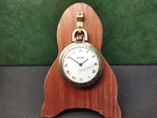 Orologio da tasca DRESSLER, 17 rubis antichoc, cassa argento 36mm. Vetrino rotto