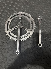 Guarnitura vintage Campagnolo acciaio strada 3 bracci 170mm 52/42T conica quadrata