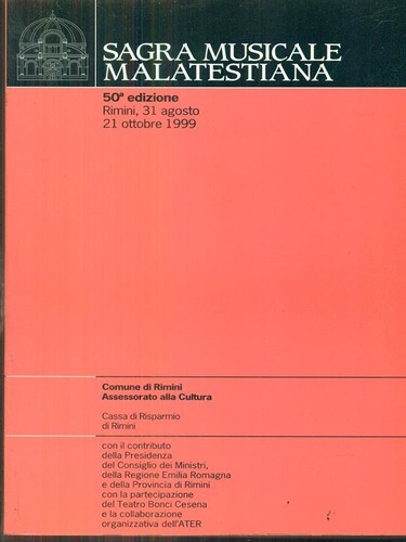 Sagra musicale malatestiana - musicale,