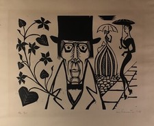 Incisione Legno Uomo Con