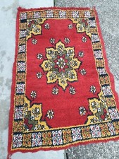 TAPPETO PERSIANO ANNODATO A MANO PURA LANA PELO alto.tonalita rosso 