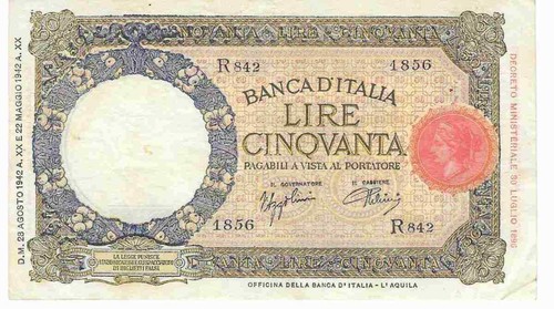 Italia regno 1942 banconota - regno,