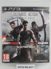 ULTIMATE ACTION TRIPLE PACK JUST CAUSE 2 SPLEEPING DOGS TOMB RAIDER PS3 ITALIANO