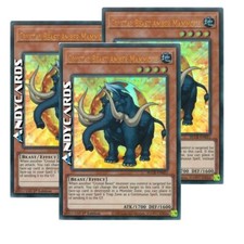 3x CRYSTAL BEAST AMBER MAMMOTH • Ultra R • BLCR EN051 • 1Ed • YUGIOH! ANDYCARDS