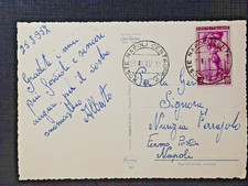 1957 ISOLATO 30 £. ITALIA LAVORO SU CARTOLINA IN FERMO POSTA PAGATA DAL MITTENTE