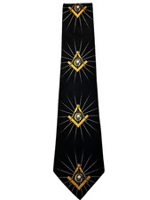 Cravatta nera bianca oro