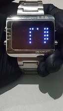 Orologio Vintage LED Dot Matrix Cimtra Germania Laboratorio Funzionante Parole Display 1° Gen.