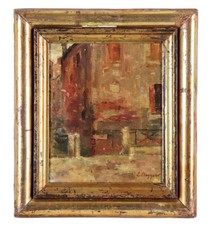 dipinto olio tela applicata su