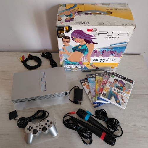 Console sony ps2 fat silver - sony,