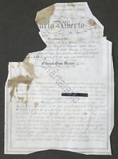 Regno di Sardegna - Autografo di Re Carlo Alberto di Savoia su Patente - 1832