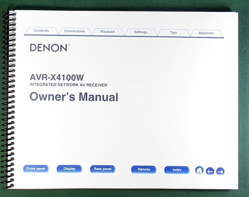 Denon avr x4100w instruction - denon,