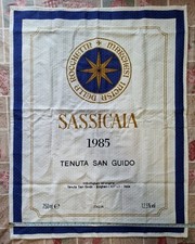 Sommelier Torchon Vino Sassicaia Tenuta San Guido Cm 71 X 55 Torcione Panno 