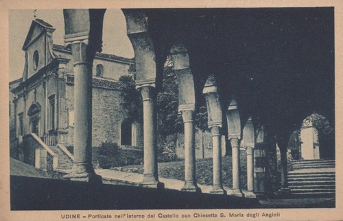 Cartolina udine porticato - udine,