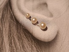 orecchino oro bianco 18KT e