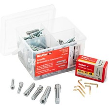 Fischer Kit Smartfix Box 80 Tasselli Con Vite Con Gancio Per Muro Pieno E