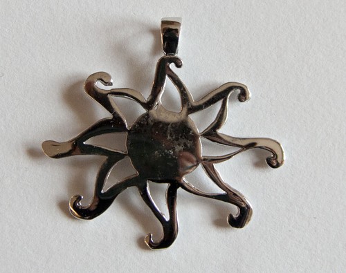 Ciondolo sole argento 925 - argento,
