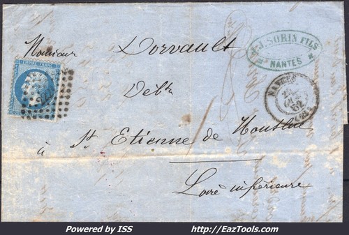 France sur lettre avec - n°22,