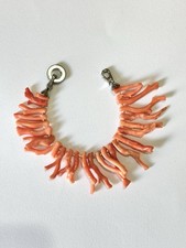 Braccialetto Corallo Rosa Vintage Frange