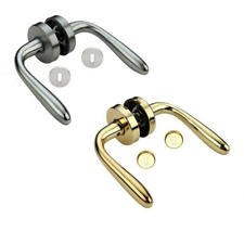 MANIGLIA COPPIA MANIGLIE PER PORTE INTERNE IN METALLO CROMO SATINATO ORO LUCIDO