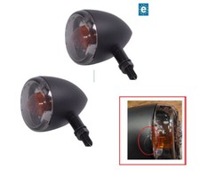 Coppia frecce moto indicatoredirezione metallo nera bullet lente fume omologata