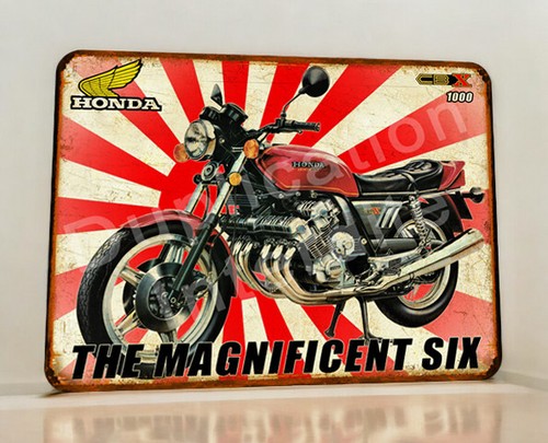 Plaque métal vintage honda - métal,
