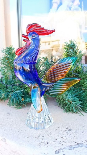 Scultura galletto murano - scultura,