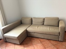 Divano letto con 3 Posti con Poggiapiedi  - Beige