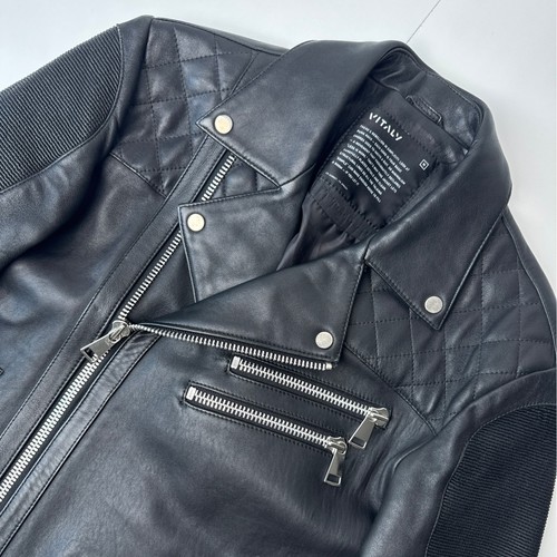 Giacca biker uomo - pelle, nera
