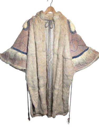 Poncho vintage vera pelliccia - vintage,