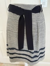 Gonna donna blu plissettata a righe Max Mara Weekend originale, taglia M.