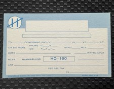 Courtesy of HAMMARLUND - RADIO AMATORIALE VUOTA QSL CARD modulo APD 612