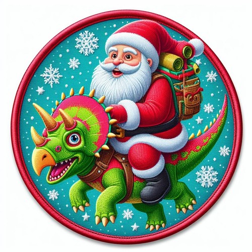 Babbo natale cavalcando - babbo,