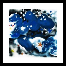 MARIO SCHIFANO-  SERIGRAFIA  cm.  50 X 50 TUTTE STELLE