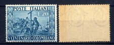 ITALIA - 1951 - 5° centenario della nascita di Cristoforo Colombo 20 L.  MNH**
