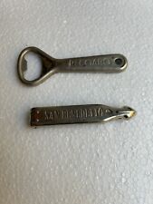 COPPIA DI VECCHI CAVATAPPI ACQUE MINERALI RECOARO SAN BENEDETTO OLD CORKSCREWS