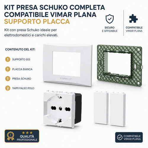 Kit schuko completo vimar - kit,