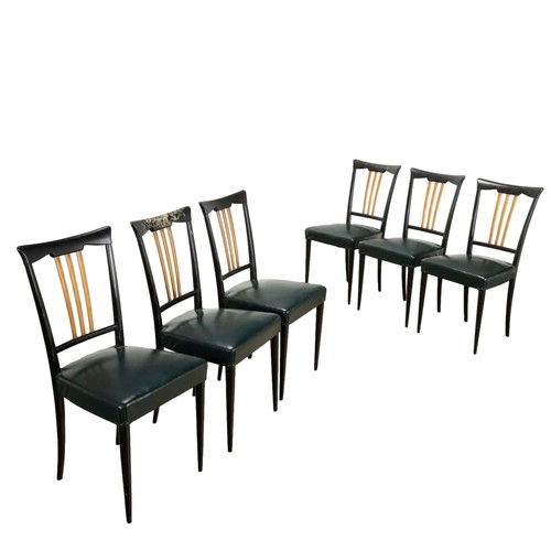 Set sedie vintage legno - 6,