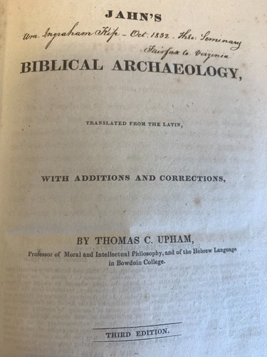 1832 jahn biblical - 1832, jahn's