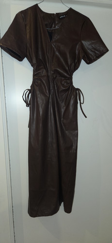 Abito colore marrone ecopelle - colore,