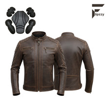 Giacca Moto Uomo Pelle Cafe
