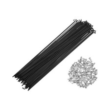 72 Set Raggi Bici 14G 243mm Raggi Ruota Bicicletta Acciaio Al Carbonio Nero