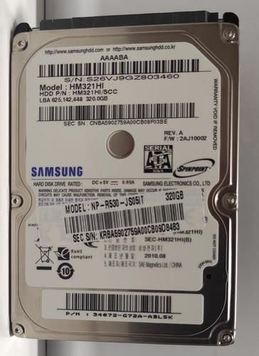 Hard disk samsung hm321hi - disk,
