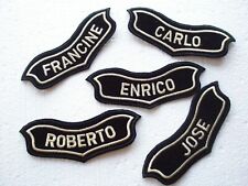 Set 3 Piccole toppe sottoaquila hog personalizzata, vostro nome uguale tutte e 3